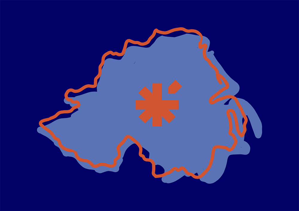 Northern Ireland outline with the WeDo Business Finance Logo in the centre